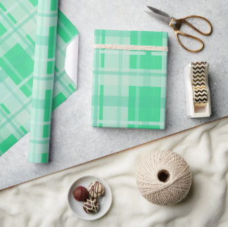 Elegant Green Plaid Wrapping Paper