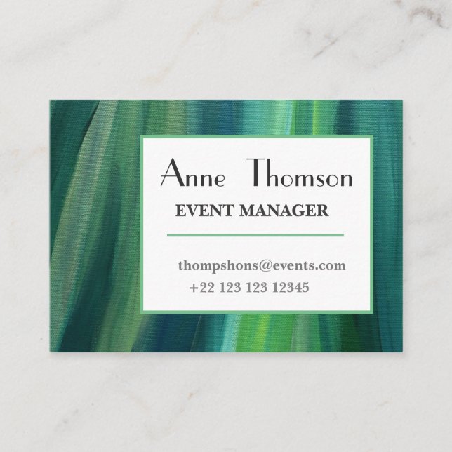 Elegant Green  Professional Bussines Card (Front)