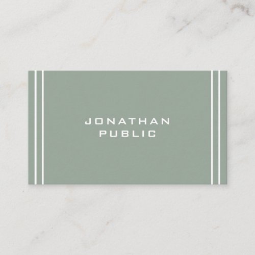 Elegant Green Professional Modern Simple Template Business Card