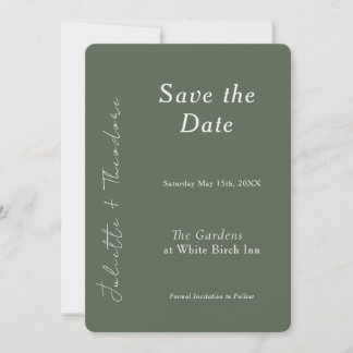 Elegant Green Save the Date