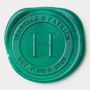 Elegant Green Seal Wax Seal Sticker