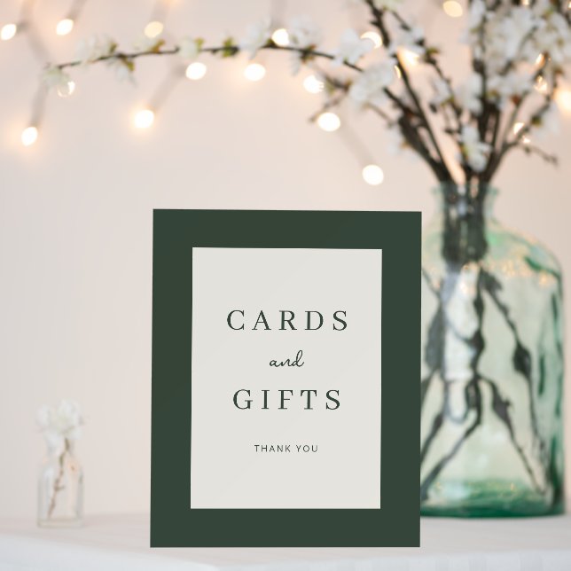 Elegant Green Serif Gratitude Sign (In Situ (Wedding))