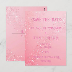 Elegant Green Sparkle Design for Wedding  Postcard