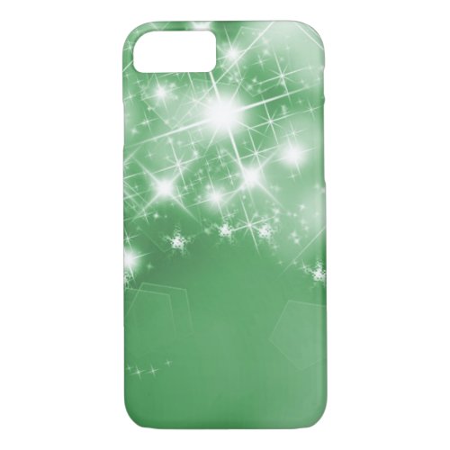 Elegant Green Sparkle Faux Foil iPhone 87 Case