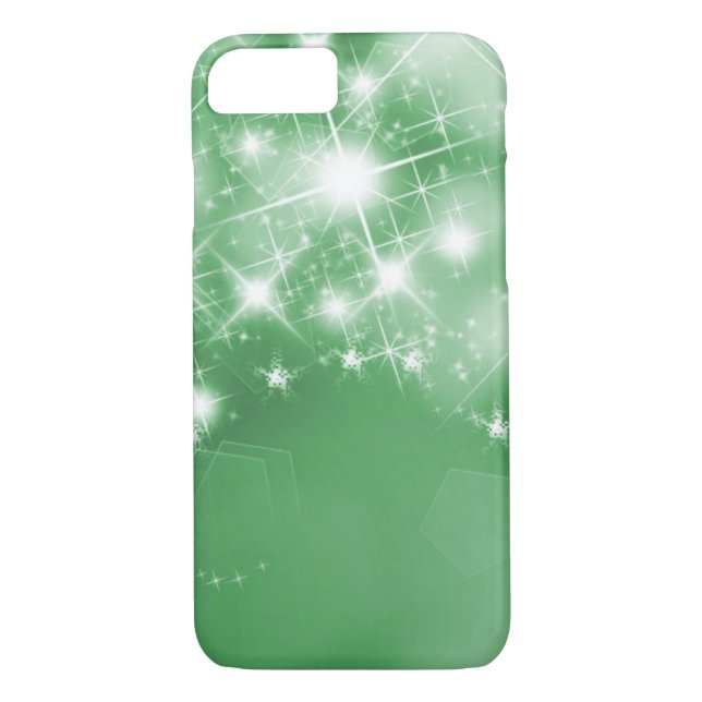 Elegant Green Sparkle Faux Foil Case-Mate iPhone Case (Back)