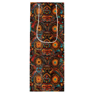 Elegant Green "Timeless Ancestral Imprint" Wine Ca Wine Gift Bag