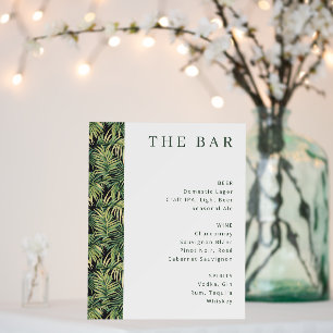 Elegant Green Tropical Leaves Foam Board