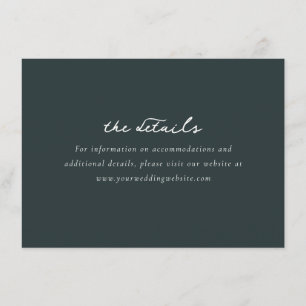 Elegant Green Typographic Enclosure Card
