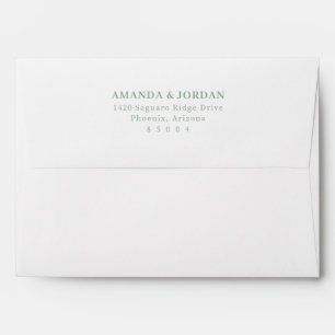 Elegant Green Typographic Envelope