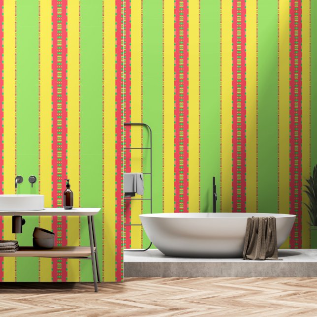 Elegant Green Wallpaper (Bathroom)