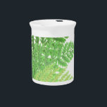 Elegant green watercolor ferns woodland leaves pitcher<br><div class="desc">Elegant green watercolor ferns woodland leaves</div>
