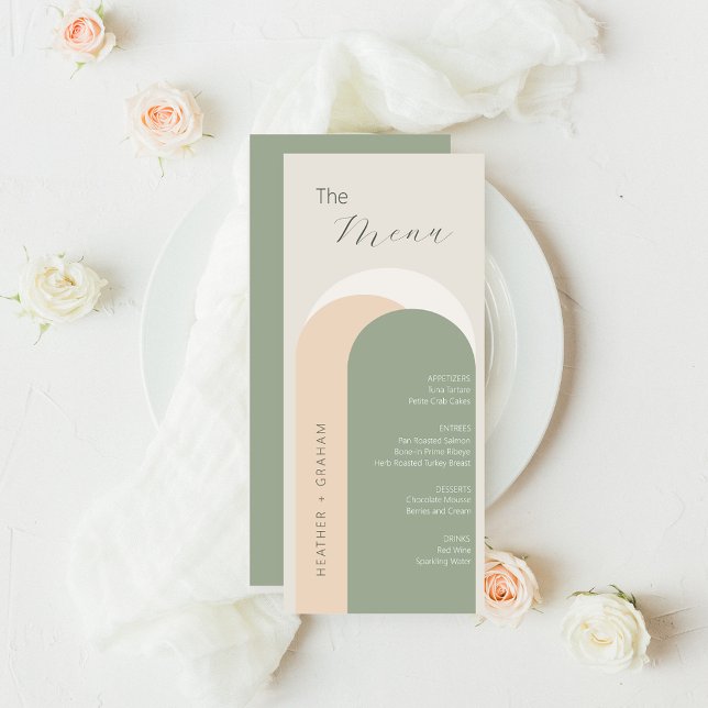 Elegant Green Wedding Menu (Creator Uploaded)