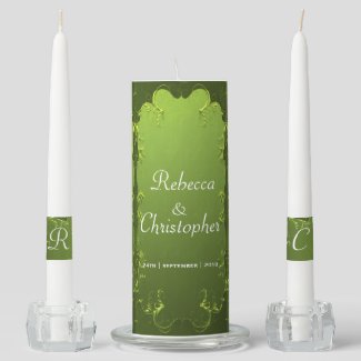 Elegant Green Wedding Table Centerpiece