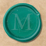 Elegant Green Wedding  Wax Seal Sticker<br><div class="desc">Dark green wax seal</div>