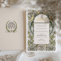 Elegant Green & White Islamic Wedding Gold