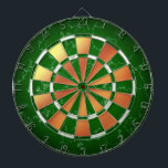 Elegant Green & White Marble on Copper Foil Dart Board<br><div class="desc">Add a touch of elegance to leisure time with this metal-and-stone themed dartboard,  which features alternating emerald green marble,  white marble,  and copper foil patterns. 

Design Copyright W.H. Sim. See more at zazzle.com/expressionsoccasions</div>