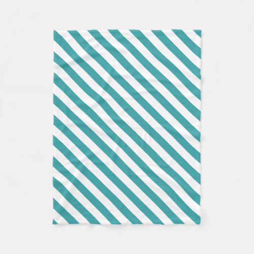 Elegant Green White Striped Trend Colors Template Fleece Blanket