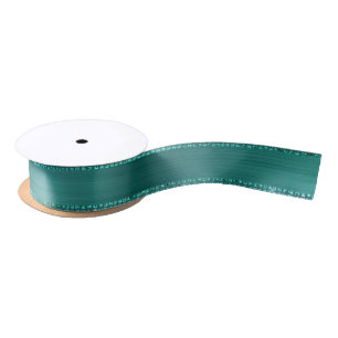 Elegant Green with Decorative Edging Satin Ribbon