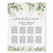 Elegant Greenery 8 Table Wedding Seating Chart