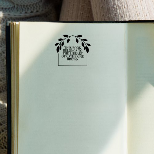 Elegant Greenery Arch This Book Belongs To Rubber Stamp