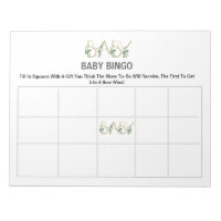 Elegant Greenery Baby Slogan Baby Shower Notepad