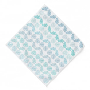 Elegant Greenery Botanical Tropical Leaves Pattern Bandana