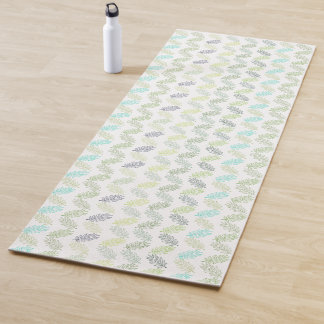 Elegant Greenery Botanical Tropical Leaves Pattern Yoga Mat
