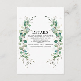 Elegant Greenery Botanical Wedding Enclosure Card