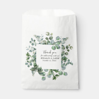 Elegant Greenery Botanical wedding Favor Bag