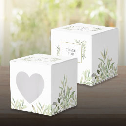 Elegant Greenery Botanical Wedding Favor Box