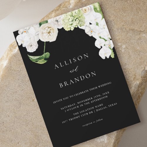 Elegant Greenery Botanical Wedding Invitation