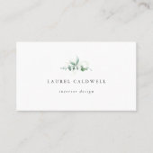 Elegant Greenery Business Card (Front)