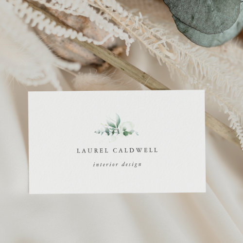 Elegant Greenery Business Card