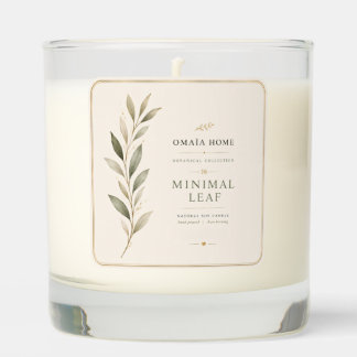 Elegant Greenery Candle Label
