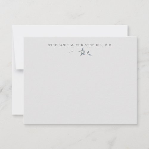 Elegant Greenery Classic Personalized Stationery Note Card