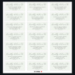 Elegant Greenery Coordinate Guest Address Labels<br><div class="desc">These elegant greenery coordinate guest address labels are perfect for a simple wedding. The minimalist gray and mint green design features fancy romantic typography with modern glam style. Customizable in any color. Keep the design minimal and classy, as is, or personalize it by adding your own graphics and artwork. Customize...</div>
