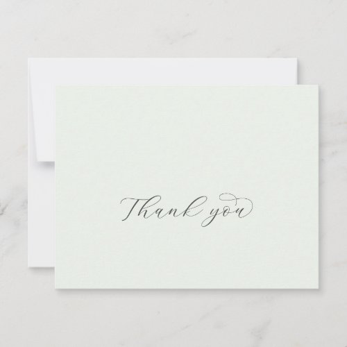 Elegant Greenery Coordinate Thank You Card