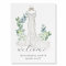 Elegant Greenery Dress Bridal Shower Welcome Sign