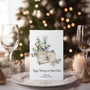 Elegant Greenery Envelope Christmas Holiday Card