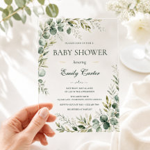Elegant Greenery Eucalyptus Baby Shower