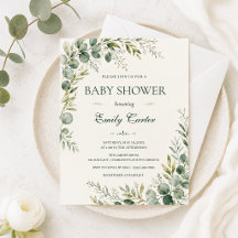 Elegant Greenery Eucalyptus Baby Shower