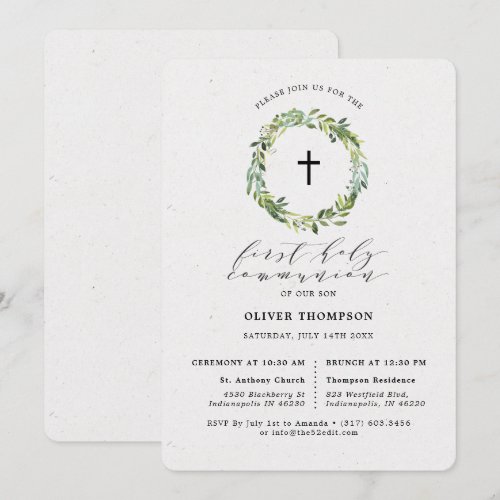 Elegant Greenery Eucalyptus First Communion