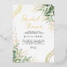 Elegant Greenery Eucalyptus Modern Bridal Shower