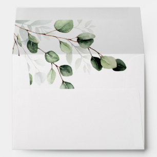 Elegant Greenery Eucalyptus Wedding Envelope