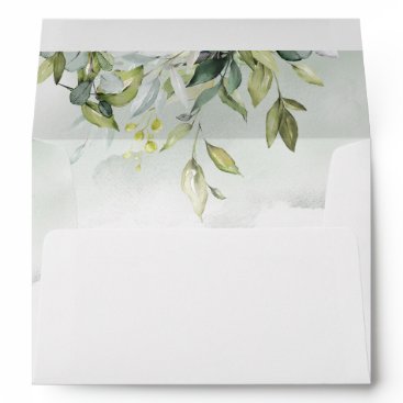 Elegant Greenery Eucalyptus Wedding Envelope