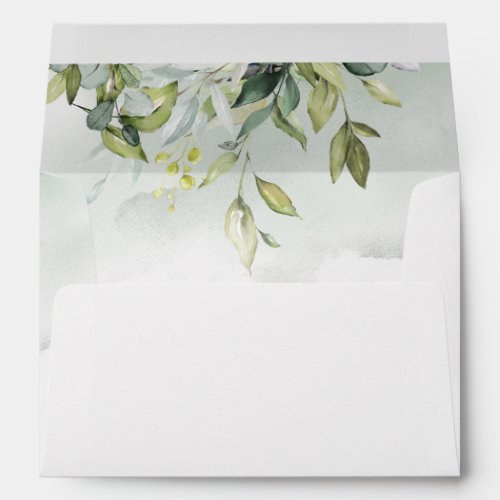 Elegant Greenery Eucalyptus Wedding Envelope
