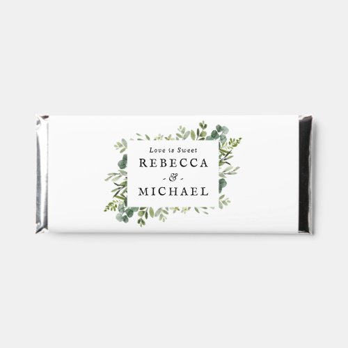 Elegant Greenery Eucalyptus Wedding Hershey Bar Fa