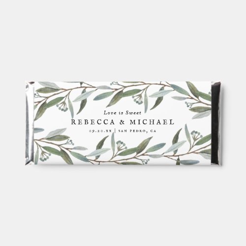 Elegant Greenery Eucalyptus Wedding Hershey Bar Favors