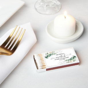 Elegant Greenery Eucalyptus Wedding Matchboxes