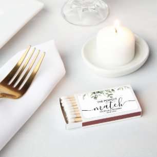 Elegant Greenery Eucalyptus Wedding Matchboxes